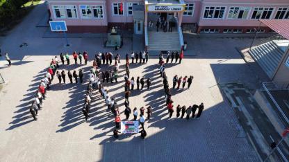 Türkelili öğrencilerden "Filistin ve Gazze" temalı farkındalık etkinliği