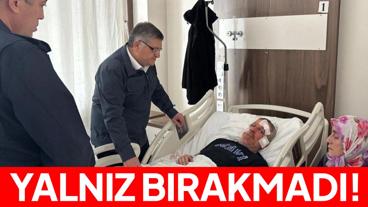 Vali Özarslan, kazada yaralanan Akgöz’ü ziyaret etti
