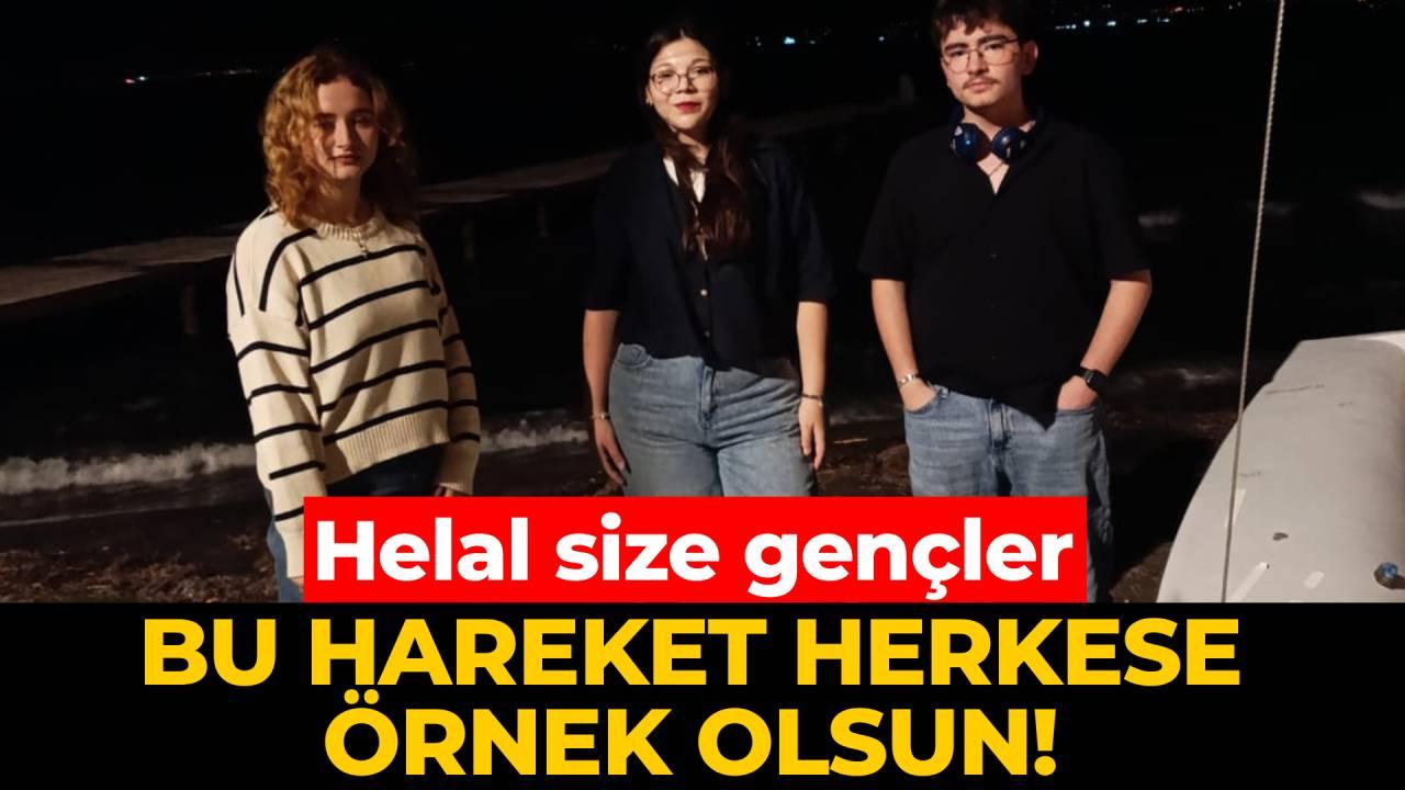 Vatandaş attı, öğrenciler topladı