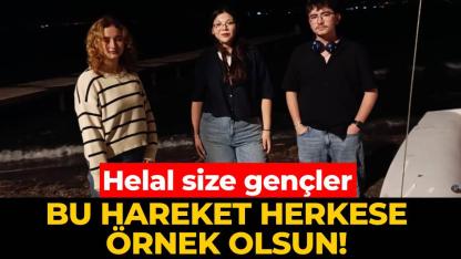 Vatandaş attı, öğrenciler topladı