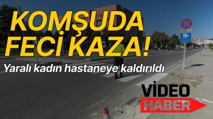 Yolun karşısına geçen kadına araç çarptı