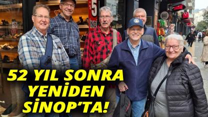 52 yıl önce görev yaptığı Sinop’a dostlarıyla döndü!
