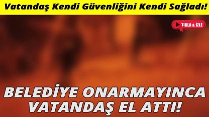 Belediye yapmayınca mahalleli çareyi kendi üretti