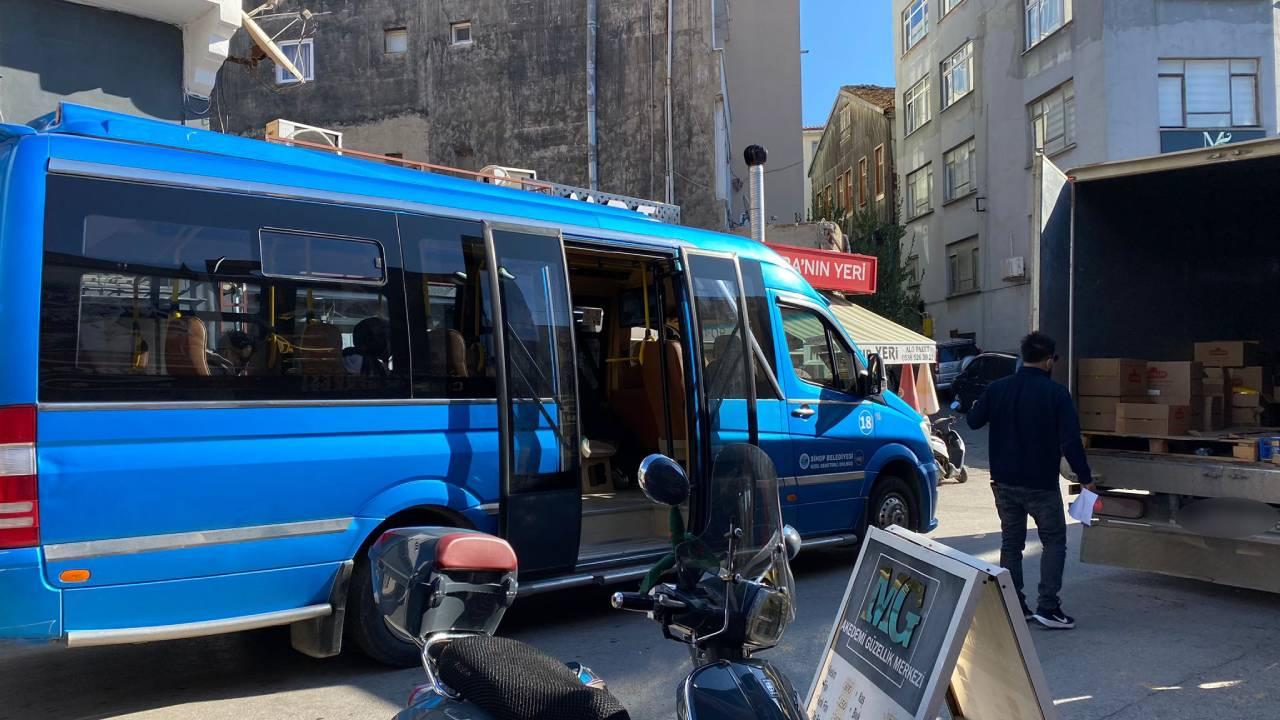 Dolmuş durağı karıştı