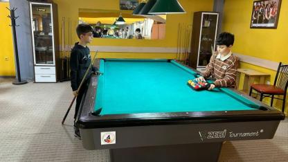 Genç bilardocular Ata'ya saygı için yarıştı