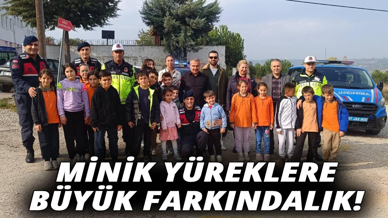 Gerze’de minik öğrencilere trafik güvenliği bilinci aşılandı