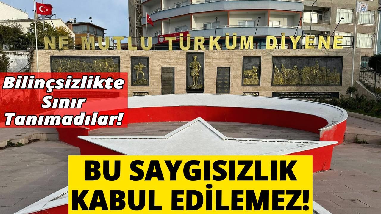 Gerze&#039;de şehitler anısına yapılan anıta zarar verildi