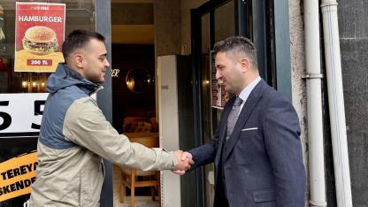 Kaymakam Çelik, esnafla bir araya geldi