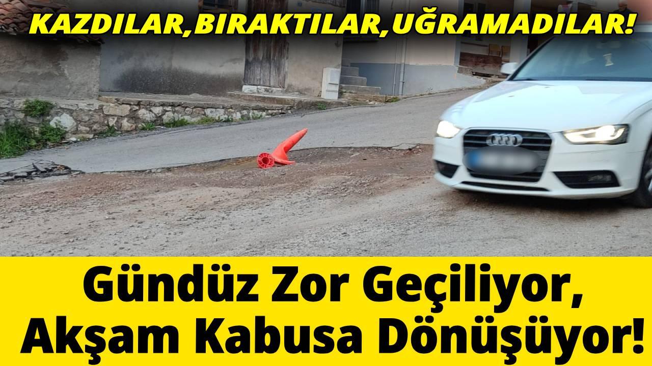 Kazılan yol kaderine terk edildi
