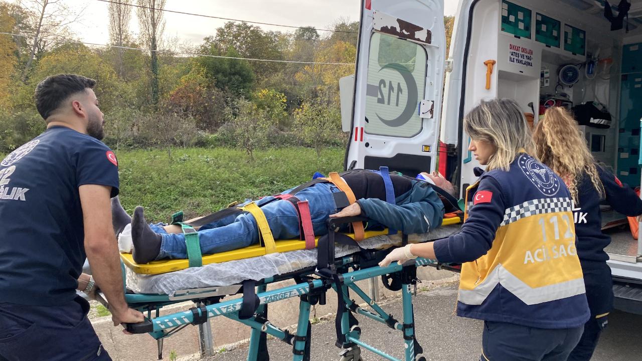 Kontrolden çıkan motosiklet bariyere çarptı:1 yaralı