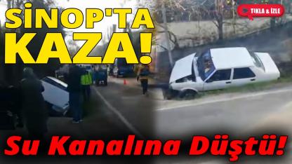 Kontrolden çıktı, su kanalına düştü