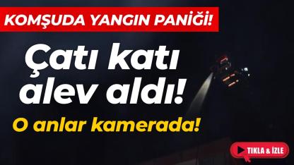 7 katlı binanın çatı katında yangın çıktı