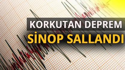 Sinop açıklarında deprem