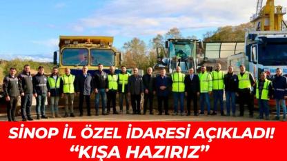 Sinop İl Özel İdaresi kışa hazır: 66 iş makinesi ve 150 personel 7/24 nöbette