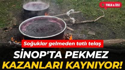 Sinop köylerinde kazanlar kaynıyor: Kışlık pekmez mesaisi başladı