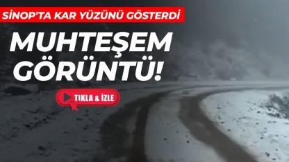 Sinop yaylalarına mevsimin ilk karı düştü