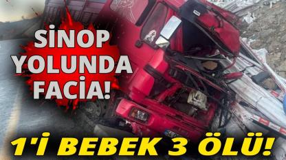 Sinop yolunda korkunç kaza! 1'i bebek 3 ölü