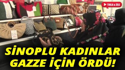 Sinoplu kadınların el emekleri İstanbul'da Gazze için satışa sunuldu
