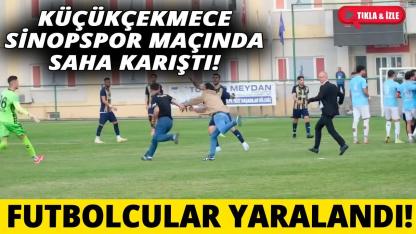 Sinopspor maçında saha savaş alanına döndü