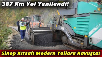 Sinop’ta 387 kilometrelik asfalt ağı hizmete açıldı