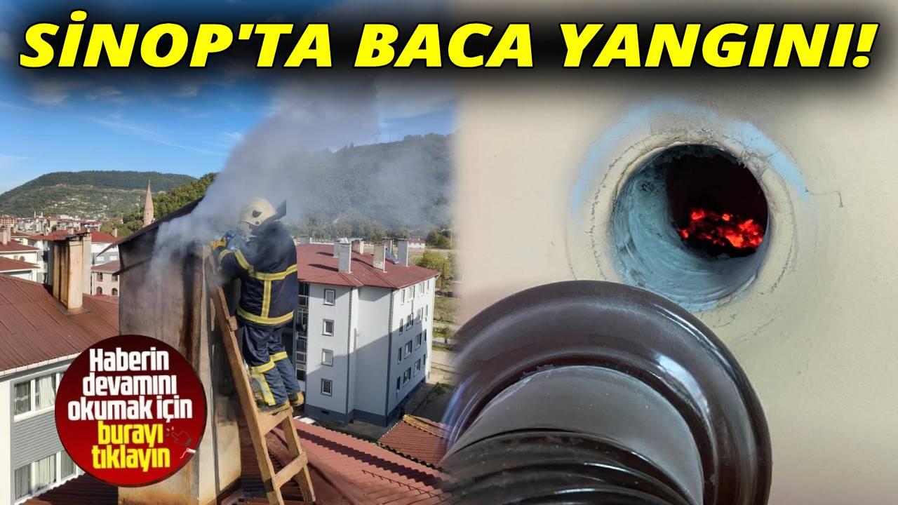 Sinop'ta baca yangını panik yarattı