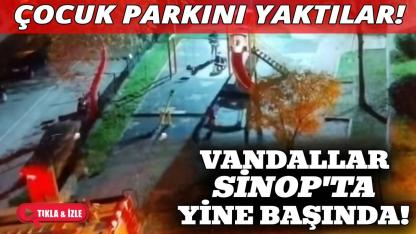 Sinop'ta çocuk parkı yakıldı!