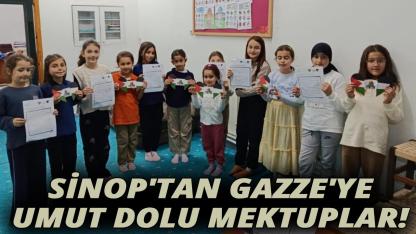 Sinop'ta çocuklar Gazze'deki akranları için mektup yazdı