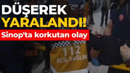 Sinop'ta dengesini kaybeden yaşlı kadın yere düştü