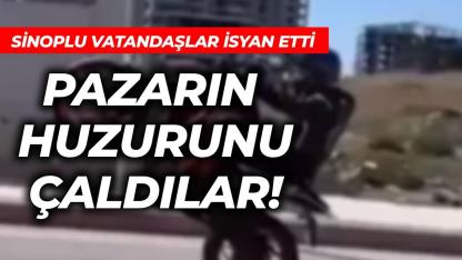 Sinop'ta hızlı motosikletler vatandaşları korkutuyor