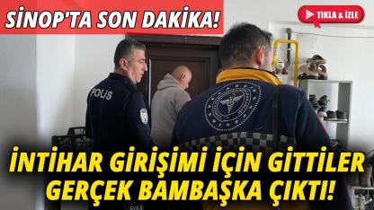 Sinop'ta intihar ihbarı ekipleri harekete geçirdi