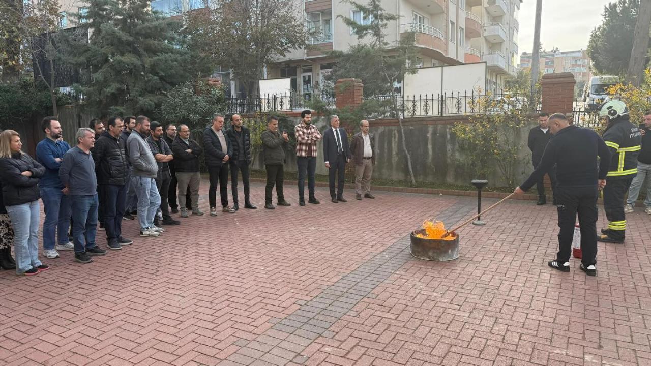 Sinop&#039;ta kamu personeline uygulamalı yangın eğitimi