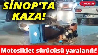 Sinop'ta motosiklet ile otomobil çarpıştı: 1 yaralı