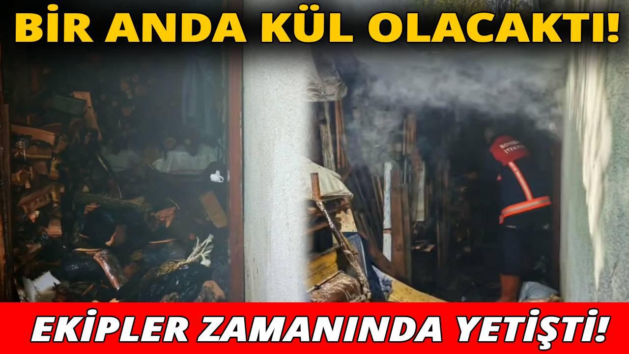 Sinop&#039;ta odunlukta çıkan yangın korkuttu