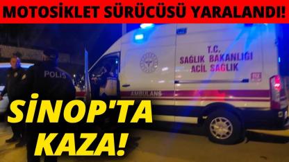 Sinop'ta otomobil ile motosiklet çarpıştı: 1 yaralı