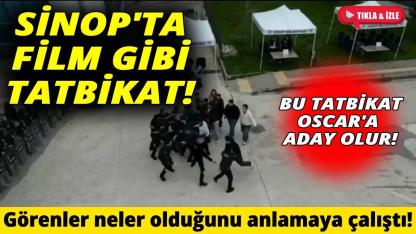 Sinop'ta öyle bir tatbikat yaptılar ki görenler gerçek sandı!