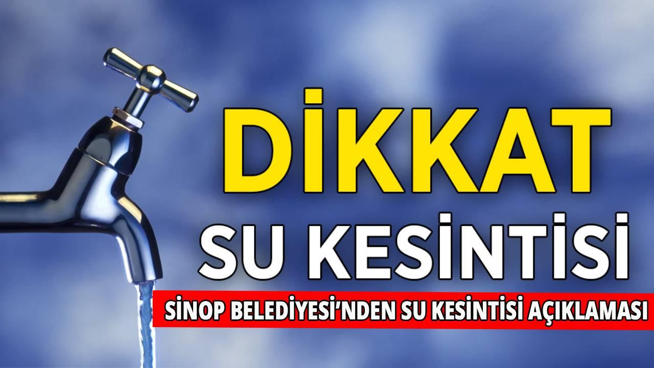 Sinop&#039;ta su arızası