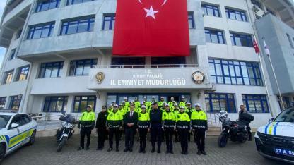 Sinop’ta trafik polislerine yaka kamerası dağıtıldı