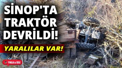 Sinop'ta traktör kazası!