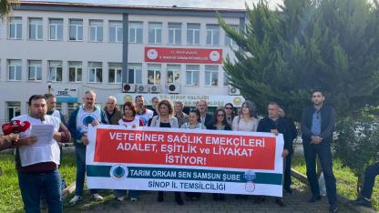 Sinop’ta veteriner hekimlerden hak ve güvenlik talebi