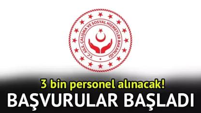 Aile Bakanlığı 3000 personel alımı başladı!