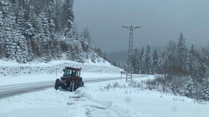 Çangal Dağı'nda kar kalınlığı 30 santimetreye ulaştı