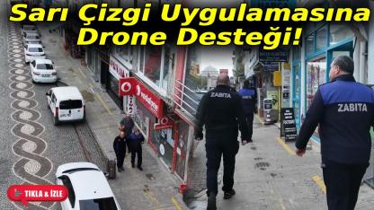 Gerze’de Sarı Çizgi denetimlerine havadan destek