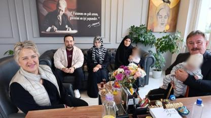 Gerze'nin en minik misafirlerinden Başkan Belovacıklı'ya ziyaret