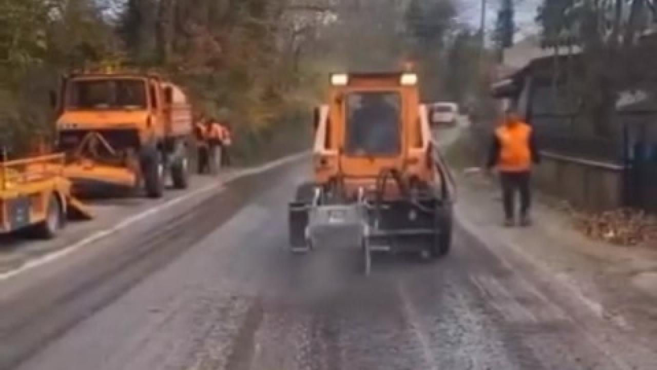 Karayollarından yol güvenliği çalışması
