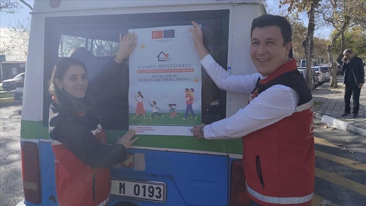 Koruyucu aile hizmeti toplu taşımalarda tanıtılacak