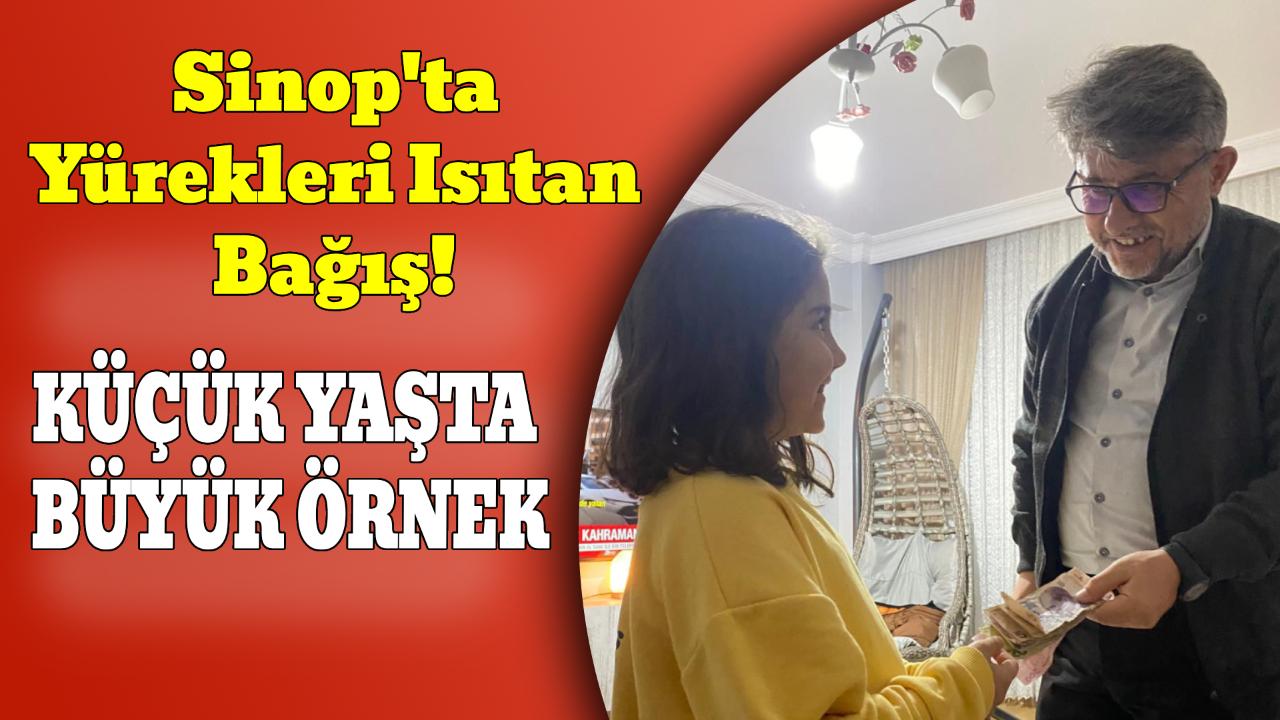 Minik bağışçı kumbarasını cami inşaatına bağışladı