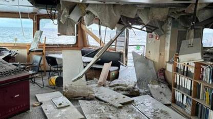 Sinop açıklarında saldırıya uğrayan gemi işte böyle görüntülendi