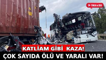Yolcu otobüsü, otoyolda TIR'a çarptı; 7 ölü, 11 yaralı