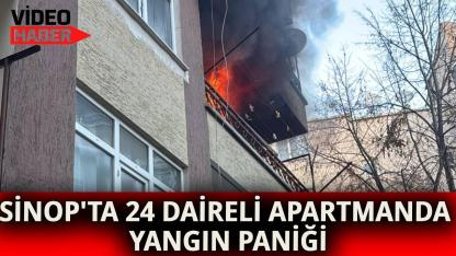 Sinop'ta yangın paniği: Apartman tahliye edildi