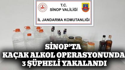 Sinop'ta kaçak alkol operasyonu